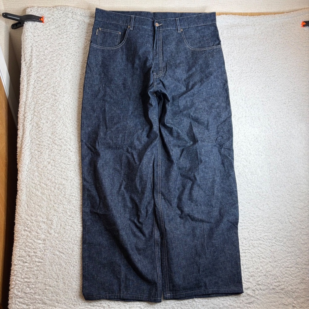 Pelle Pelle Marc Buchanan Baggy Jeans Mens 40 (38x32) Y2K Indigo Wide Leg